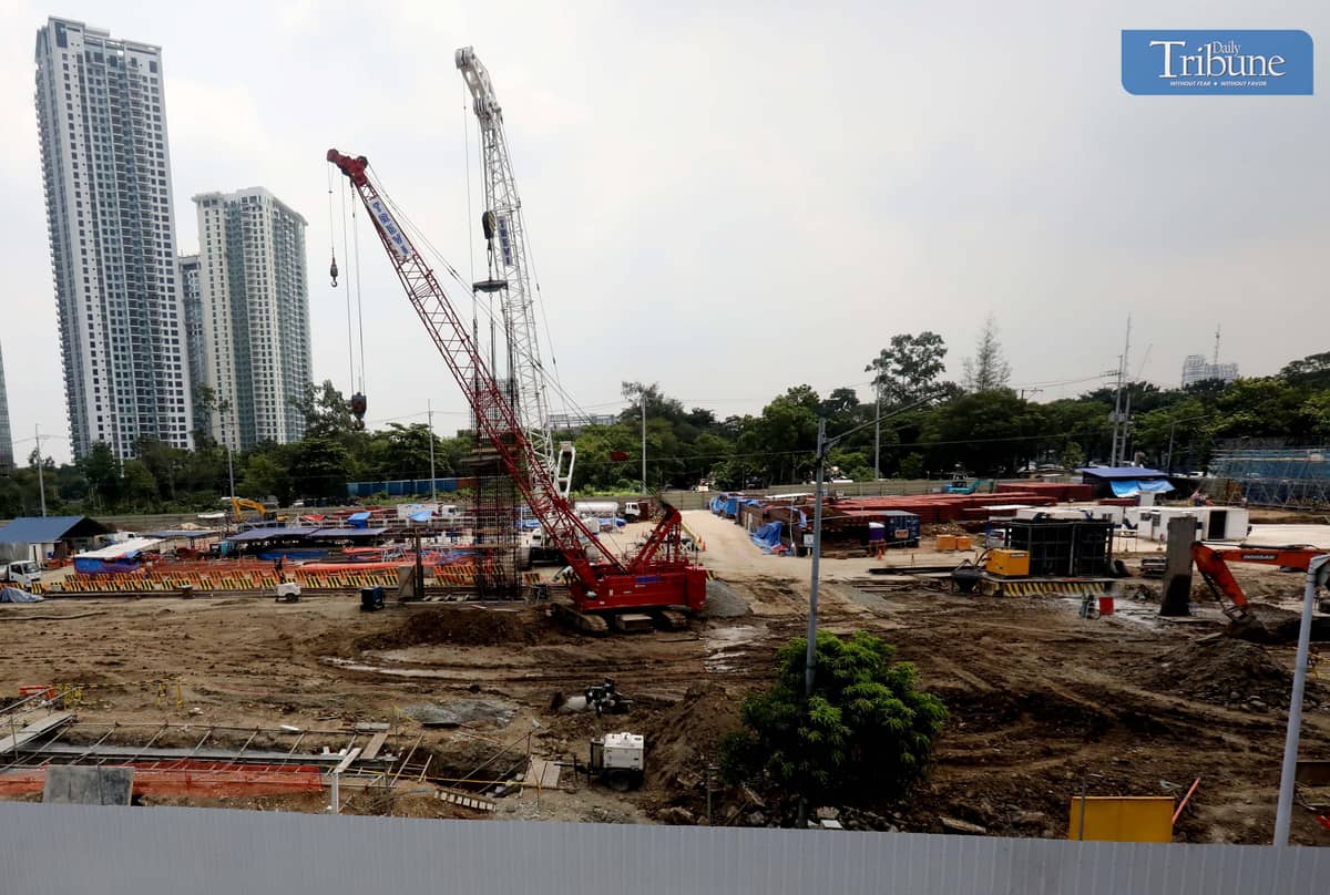 Construction for the Metro Manila Subway -- an underground rapid transit line in Metro Manila -- is still under way. The 33-kilometer line connects the cities of Valenzuela, Quezon, Pasig, Taguig, Parañaque, and Pasay, with 17 stations east of Valenzuela and Bicutan stations. Photo/Analy Labor